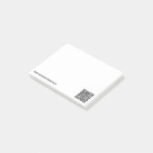 Uw QR-code en aangepaste tekst Post-it® notes (Schuin)