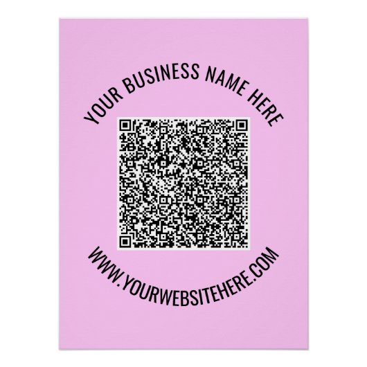 Uw QR-code en aangepaste tekst Poster Sjabloon Perfect Poster (Voorkant)
