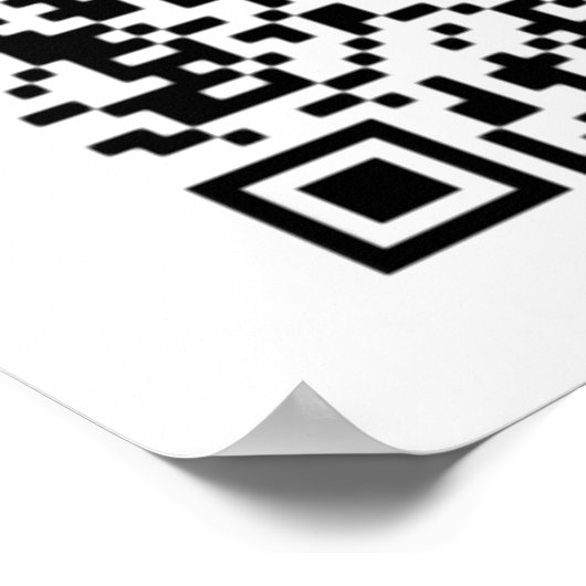 Uw QR Code en Aangepaste Tekst Promotie Poster (Hoek)