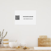 Uw QR-code en aangepaste tekst promotieposter Poster (Keuken)