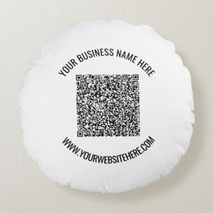 Uw QR-code en aangepaste tekst rond kussen