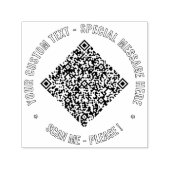 Uw QR-code en aangepaste tekst ronde stempel Sjabl (Design)