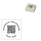 Uw QR-code en aangepaste tekst ronde stempel Sjabl (Gestempeld)
