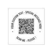 Uw QR-code en aangepaste tekst ronde stempel Sjabl (Afrduk)