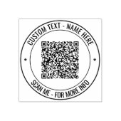 Uw QR-code en aangepaste tekst ronde stempel Sjabl (Afrduk)