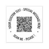 Uw QR-code en aangepaste tekst ronde stempel Sjabl (Design)
