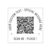 Uw QR-code en aangepaste tekst rubberen stempel sj (Afrduk)