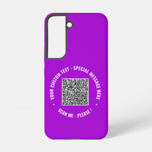 Uw QR Code en Aangepaste Tekst Samsung Galaxy Hoes Hoesje