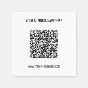 Uw QR-code en aangepaste tekst servetten Sjabloon