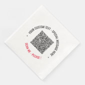 Uw QR-code en aangepaste tekst servetten Sjabloon (Hoek)