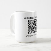 Uw QR-code en aangepaste tekst Speciale Mok Gift (Voorkant links)