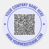 Uw QR-code en aangepaste tekst Sticker Kies kleur (Voorkant)