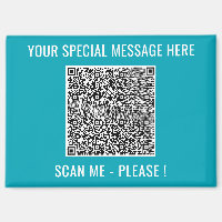 Uw QR-code en aangepaste tekst Surprise Magnet Gif