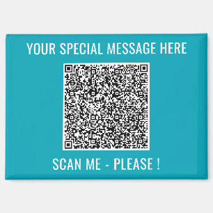 Uw QR-code en aangepaste tekst Surprise Magnet Gif Magneet