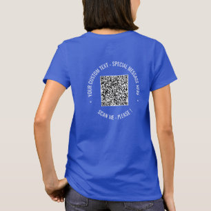 Uw QR-code en aangepaste tekst T-shirt Sjabloon