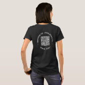 Uw QR-code en aangepaste tekst T-shirt Sjabloon (Achterkant volledig)