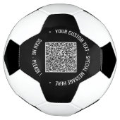 Uw QR-code en aangepaste tekst Voetbal Sjabloon (Gedraaid)