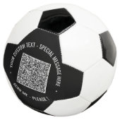 Uw QR-code en aangepaste tekst Voetbal Sjabloon (Drie kwart)