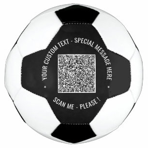 Uw QR-code en aangepaste tekst Voetbal Sjabloon