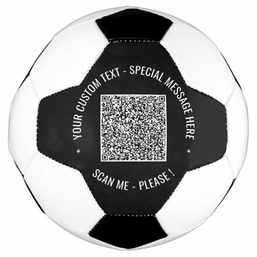 Uw QR-code en aangepaste tekst Voetbal Sjabloon (Voorkant)