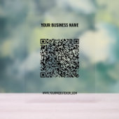 Uw QR-Code en Aangepaste Tekst Zakelijk Acrylteken Acryl Bord (Neutraal)