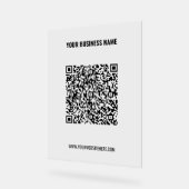 Uw QR-Code en Aangepaste Tekst Zakelijk Acrylteken Acryl Bord (Hoek)