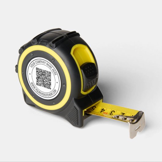Uw QR-code en aangepaste tekst zakelijke meetlint Rolmaat (Hoek)