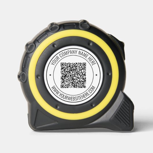 Uw QR-code en aangepaste tekst zakelijke meetlint Rolmaat (Voorkant)