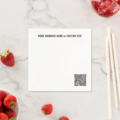 Uw QR-code en aangepaste tekst zakelijke servetten (Insitu)