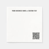 Uw QR-code en aangepaste tekst zakelijke servetten (Voorkant)