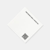 Uw QR-code en aangepaste tekst zakelijke servetten (Hoek)