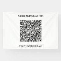 Uw QR-code en aangepaste tekstbanner