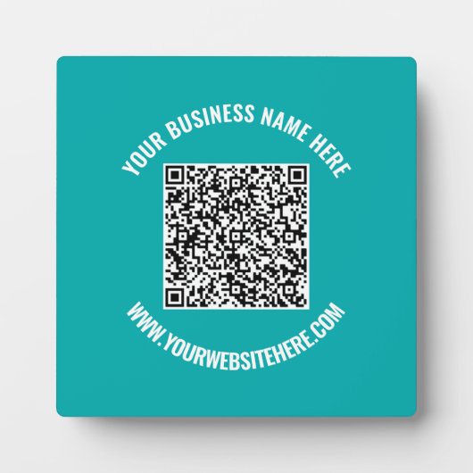 Uw QR-code en aangepaste tekstplak Kies kleur Fotoplaat (Voorkant)