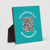Uw QR-code en aangepaste tekstplak Kies kleur Fotoplaat (Voorkant)