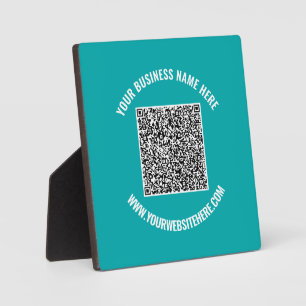 Uw QR-code en aangepaste tekstplak Kies kleur Fotoplaat