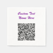 Uw QR-code en aangepaste tekstservetten kiezen kle Servet (Voorkant)