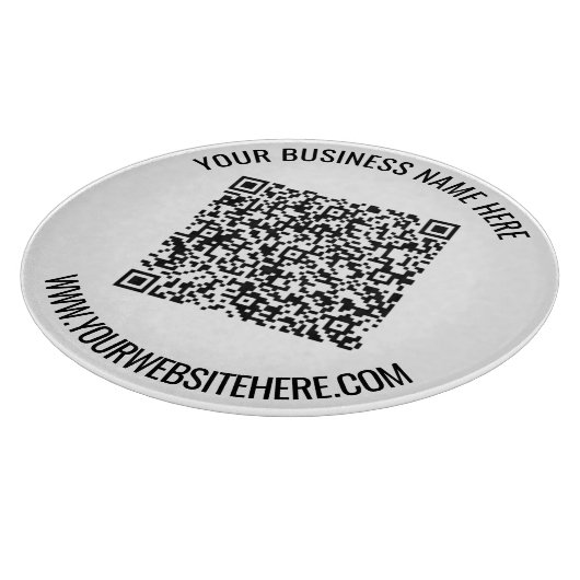 Uw QR-code en aangepaste tekstsnijplank Snijplank (Hoek)