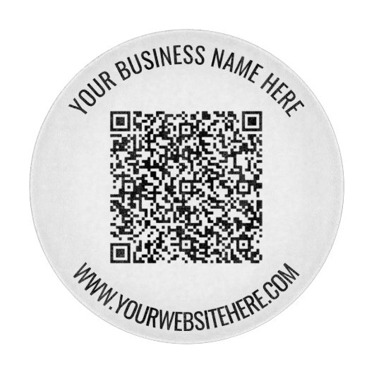 Uw QR-code en aangepaste tekstsnijplank Snijplank (Voorkant)