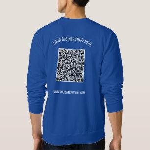 Uw QR Code en Custom Text Business Sweatshirt