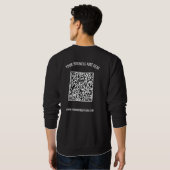 Uw QR Code en Custom Text Business Sweatshirt (Achterkant volledig)