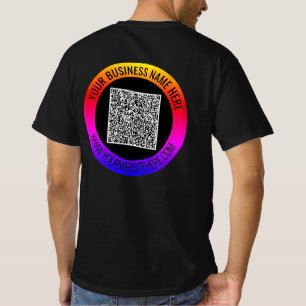 Uw QR Code en Custom Text Business T-Shirt