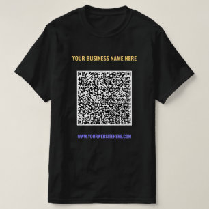 Uw QR Code en Custom Text Business T-Shirt