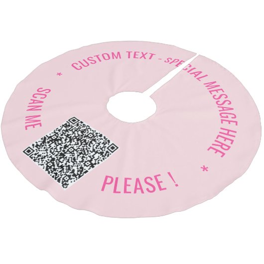 Uw QR Code en Custom Text Christmas Tree Rok Kerstboom Rok (Gekanteld)