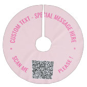 Uw QR Code en Custom Text Christmas Tree Rok Kerstboom Rok (Voorkant)