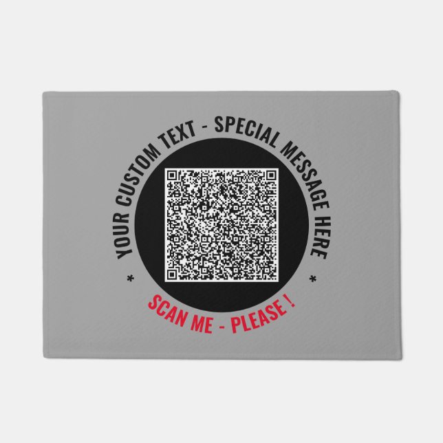 Uw QR-Code en de Deurmat van de Douanetekst kiezen (Voorkant)