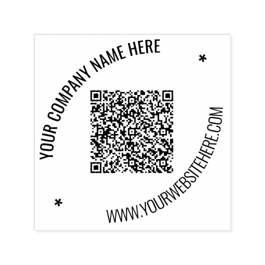Uw QR-Code en Douanetekst Unieke Ontwerpstempel Zelfinktende Stempel (Design)