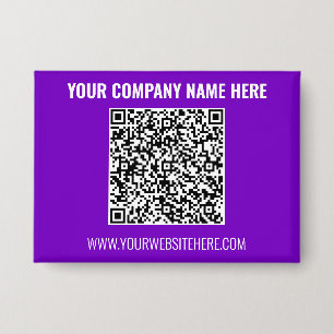 Uw QR-code en tekst Zakelijke promotieknop Button