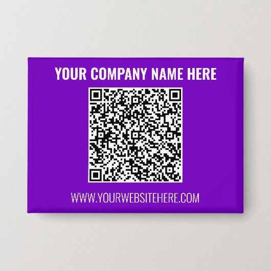 Uw QR-code en tekst Zakelijke promotieknop Button (Voorkant)