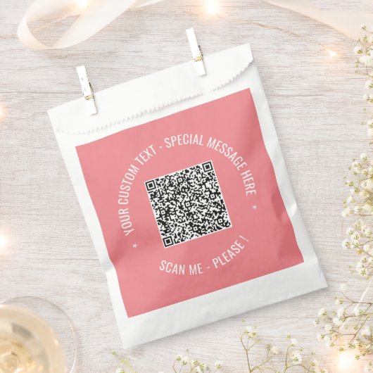 Uw QR-code geschenkzakje voorbeeld met eigen tekst Bedankzakje (Geknipt)