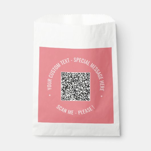 Uw QR-code geschenkzakvoorbeeld met aangepaste tek Bedankzakje (Voorkant)